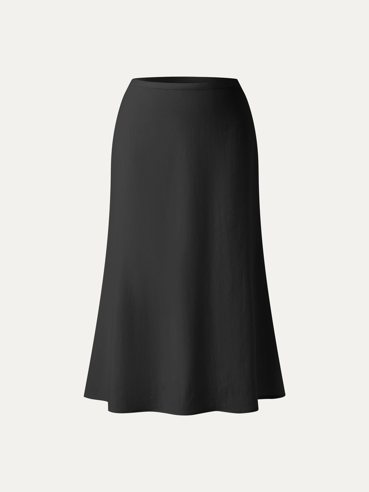 OGLmove Women's Lyocell-Linen Blend High Rise Flared Maxi Pull-On Skirt
