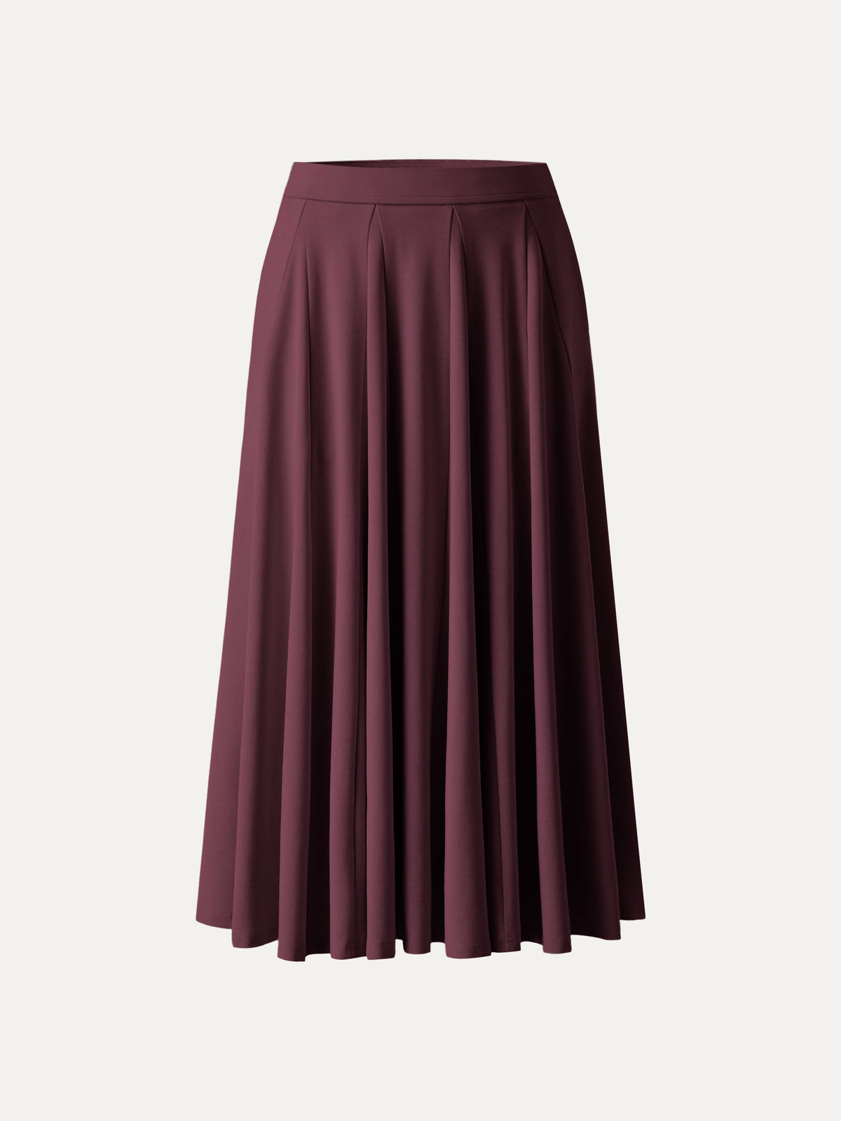 OGLmove Women's Lyocell Blend Volume Midi Skirt with Pockets