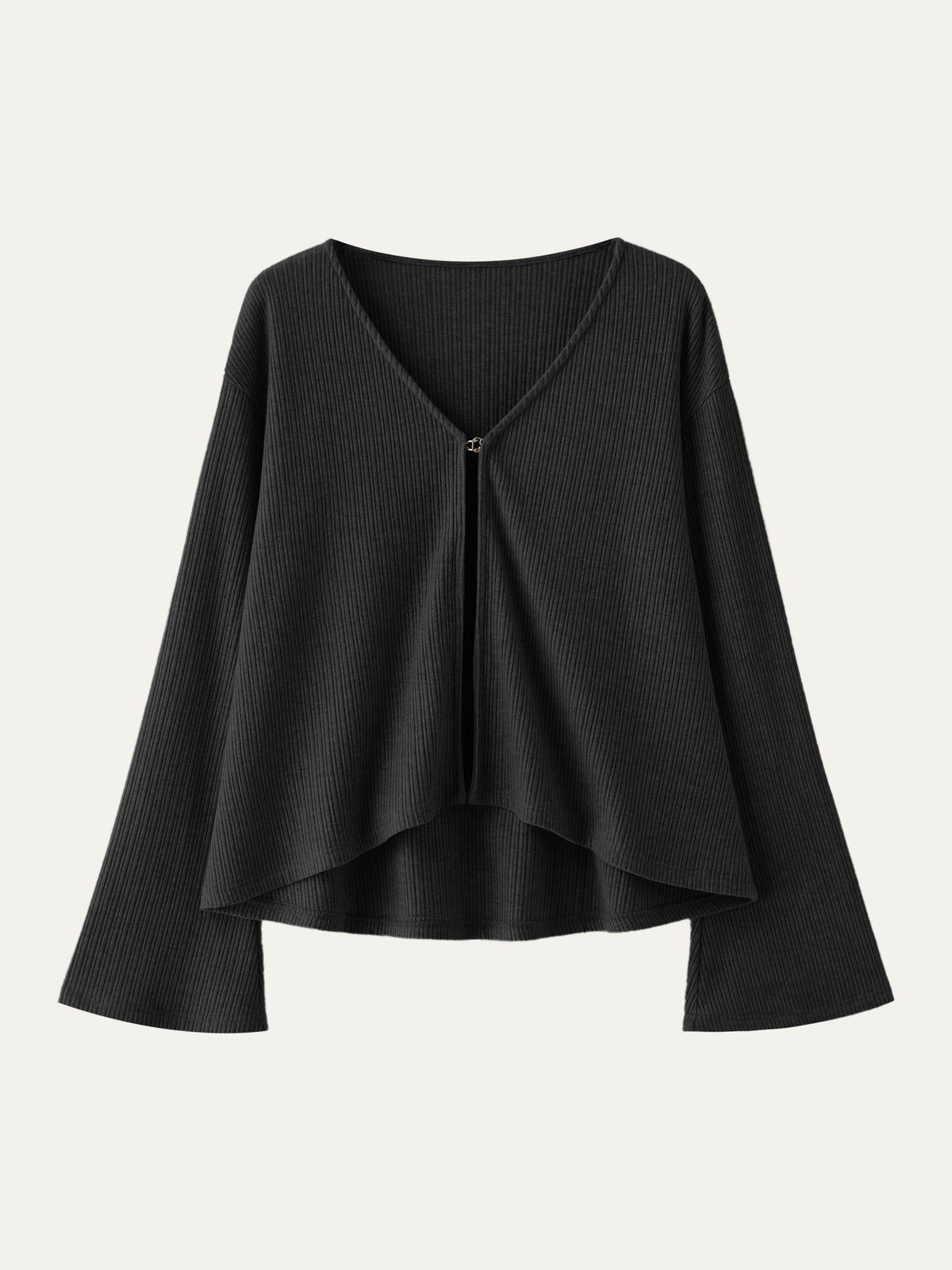 OGLmove Women's V-Neck Flare Long Sleeve Cardigan
