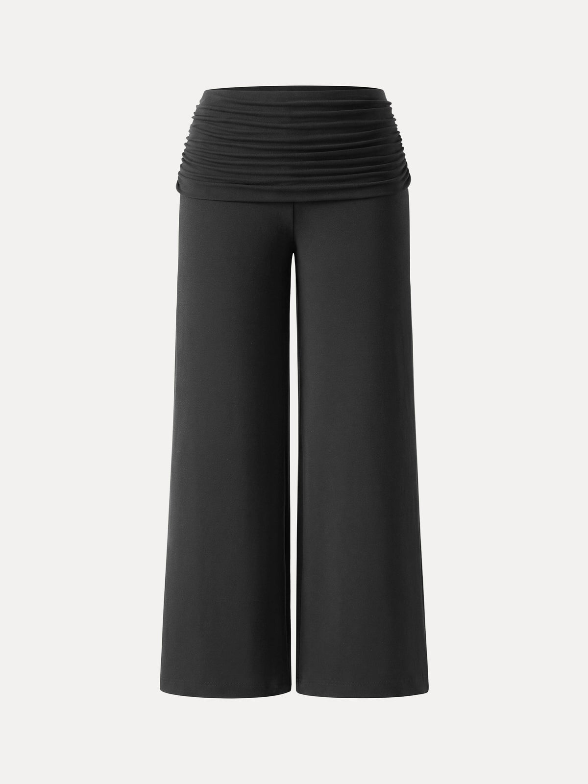 OGLmove Non-Itchy Wool Blend Drapey Wide Leg Pull-on Pants with Pockets