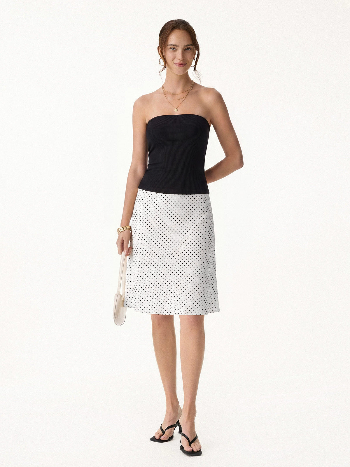 Stretch Cotton A-Line Flare Skirt