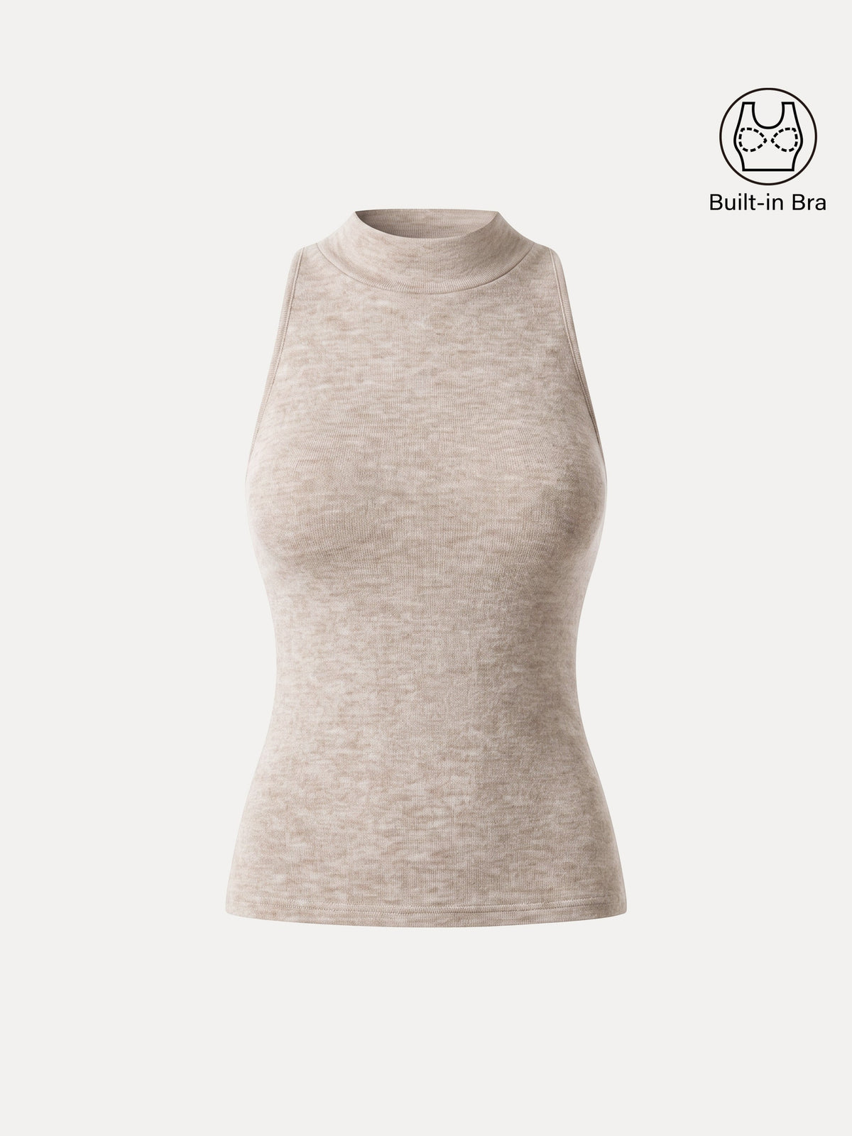 OGLmove Women's Lyocell-Wool Mock Neck Sleeveless Top