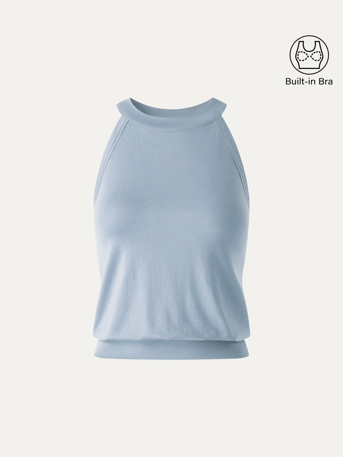 OGLmove Women's Halter Neck Banded Hem Bra Tank
