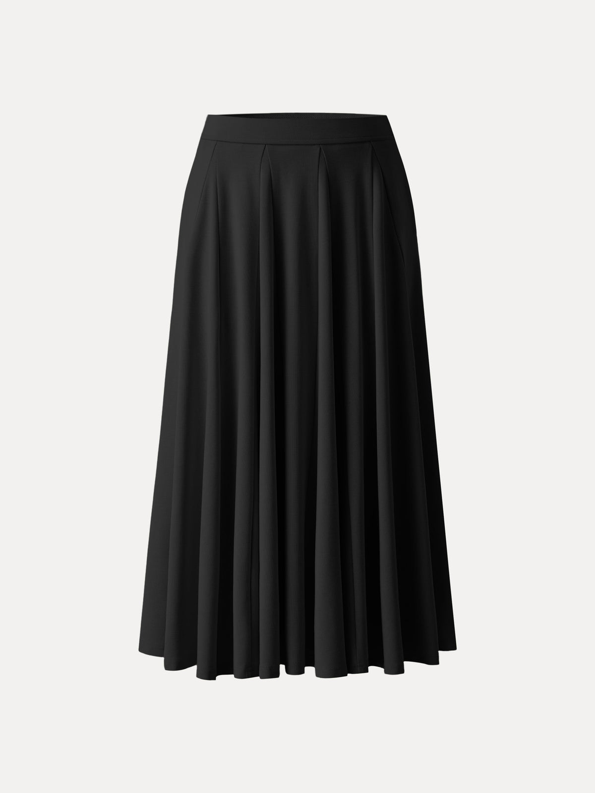 OGLmove Women's Lyocell Blend Volume Midi Skirt with Pockets
