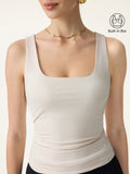 OGLmove Women's Square Neck Back Smoothing Bandless Bra Tank