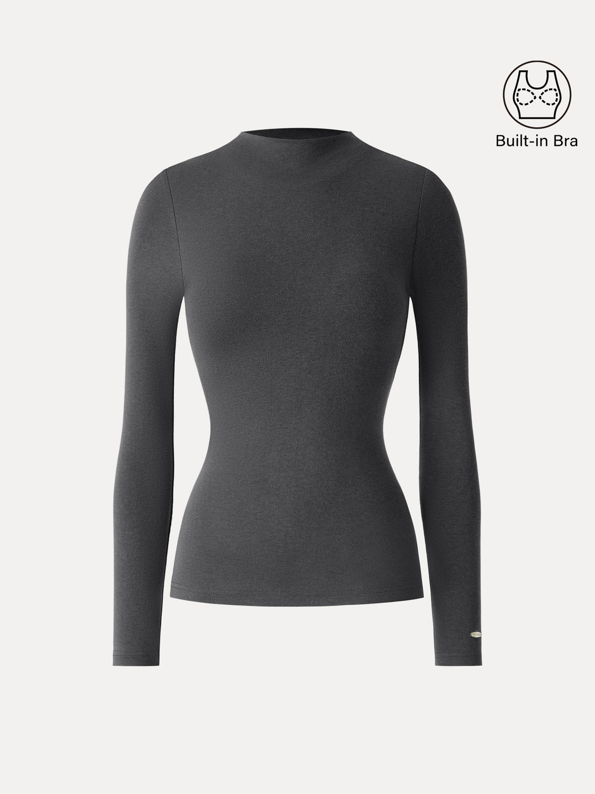 OGLmove Women's LiteWarm Mockneck Long Sleeve Bra Top