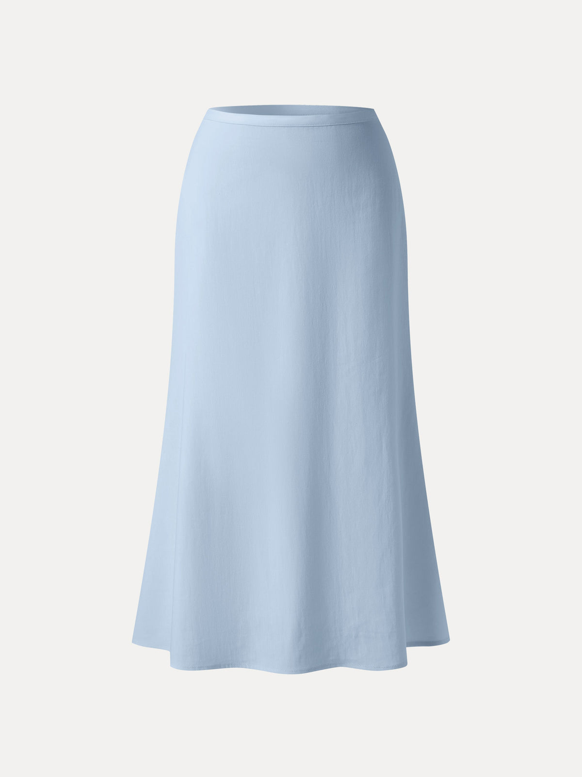 OGLmove Women's Lyocell-Linen Blend High Rise Flared Maxi Pull-On Skirt