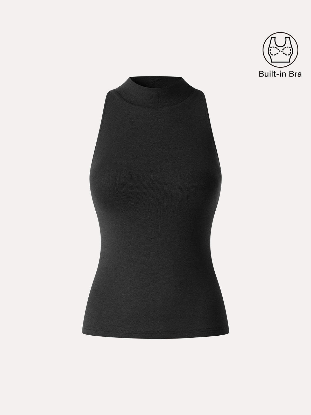OGLmove Women's Lyocell-Wool Mock Neck Sleeveless Top