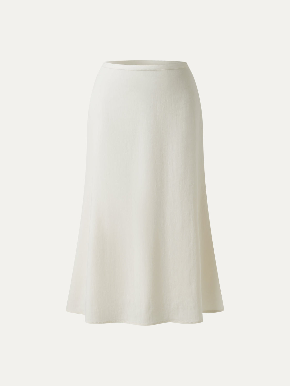 OGLmove Women's Lyocell-Linen Blend High Rise Flared Maxi Pull-On Skirt