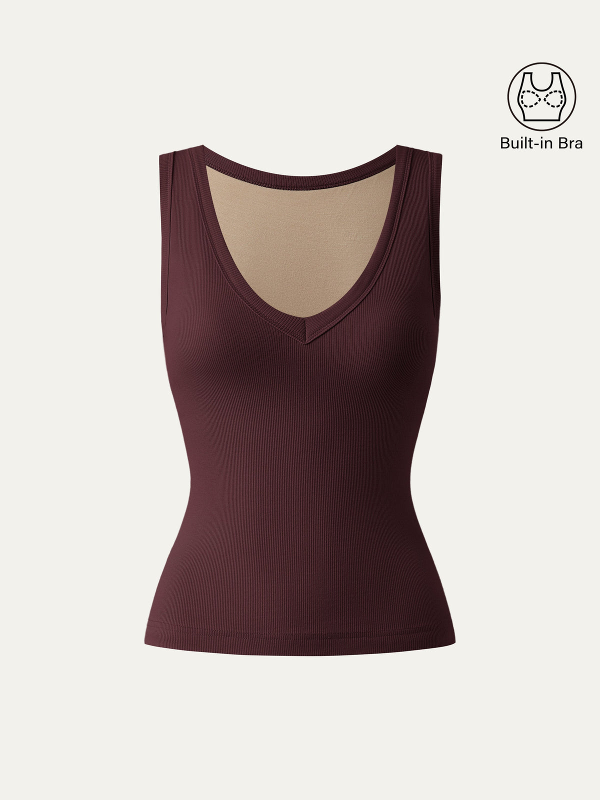 OGLmove Stretchy V-Neck Cotton Airy Bra Tank