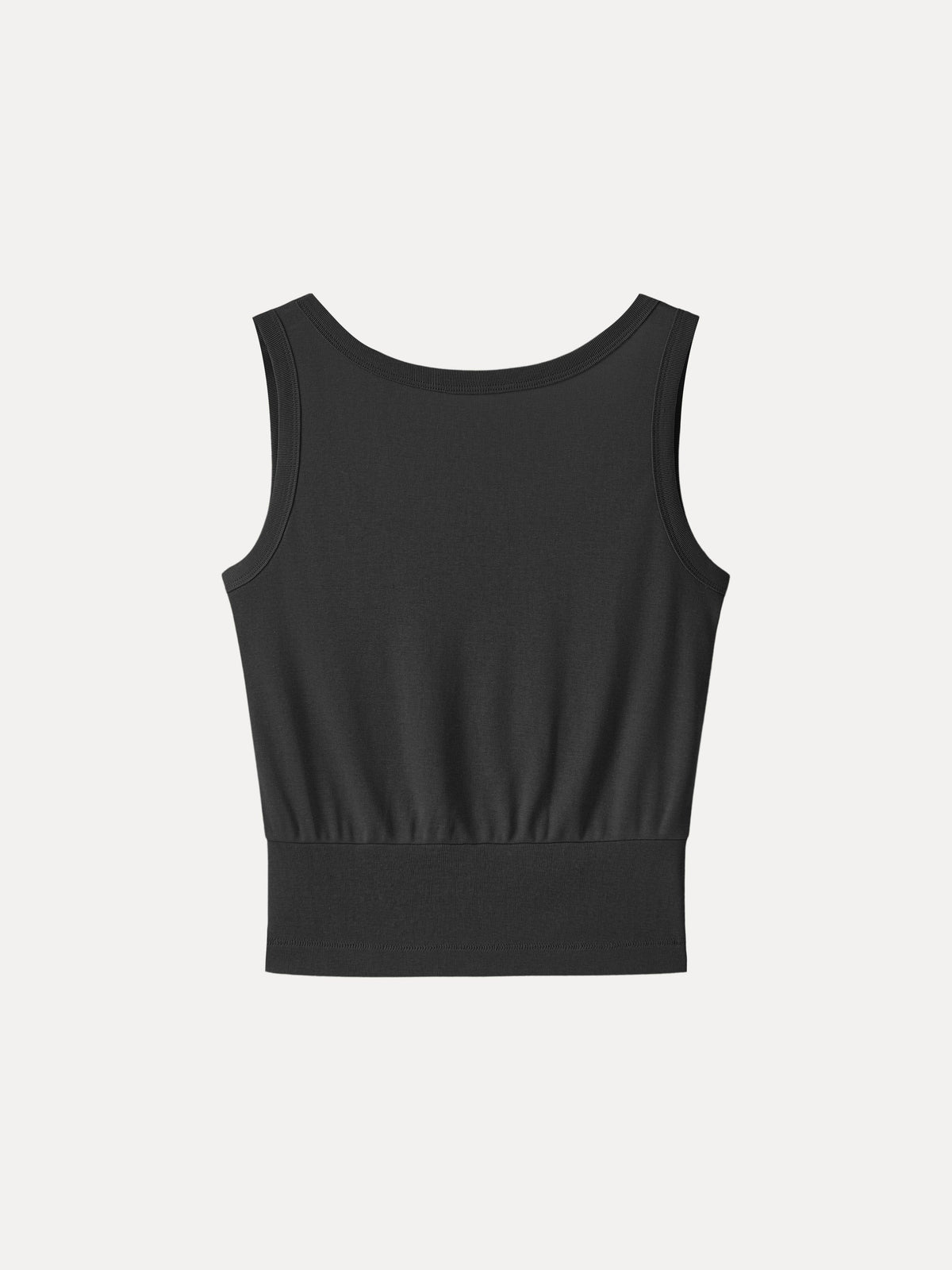 OGLmove Women's Cotton-Linen Blend Reversible Boatneck Low Back Top