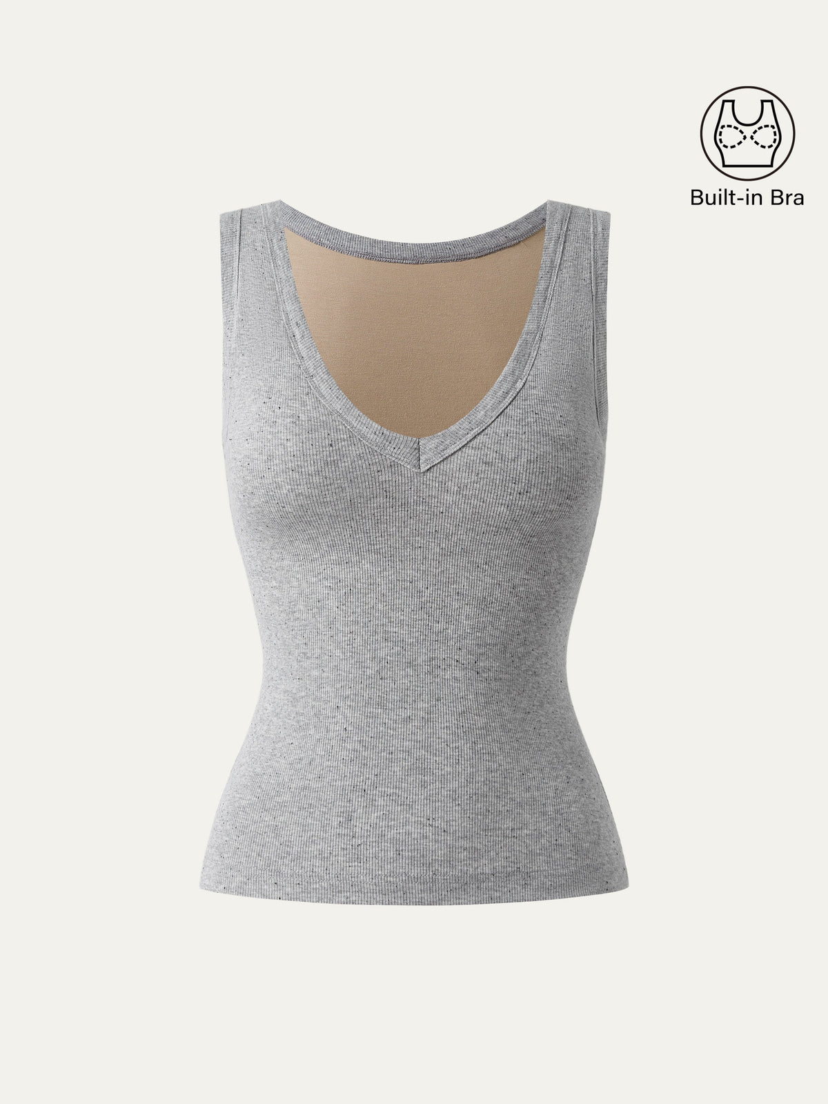 OGLmove Stretchy V-Neck Cotton Airy Bra Tank