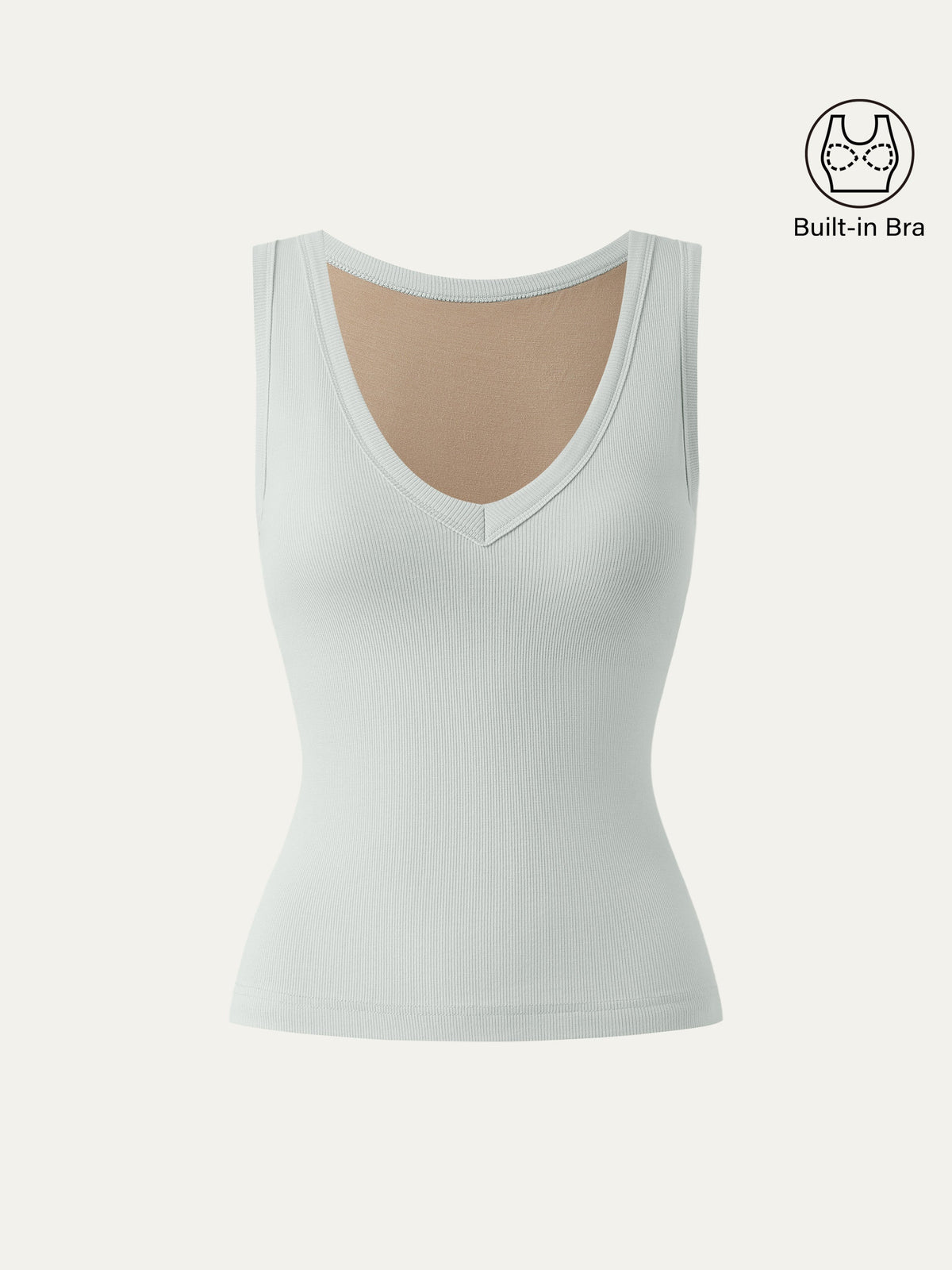 OGLmove Stretchy V-Neck Cotton Airy Bra Tank