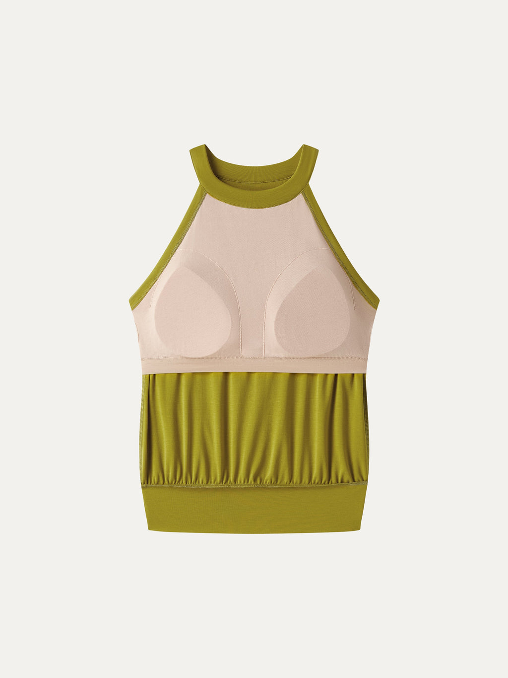 Women's Halter Neck Bra Tank & Tucked Pant with Pockets 2-Piece Set
