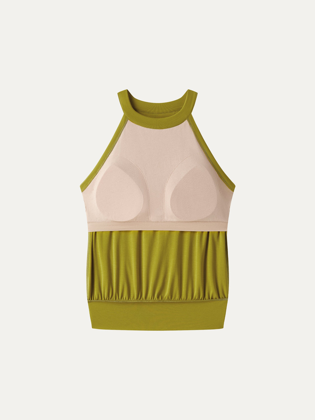 Women's Halter Neck Bra Tank & Tucked Pant with Pockets 2-Piece Set