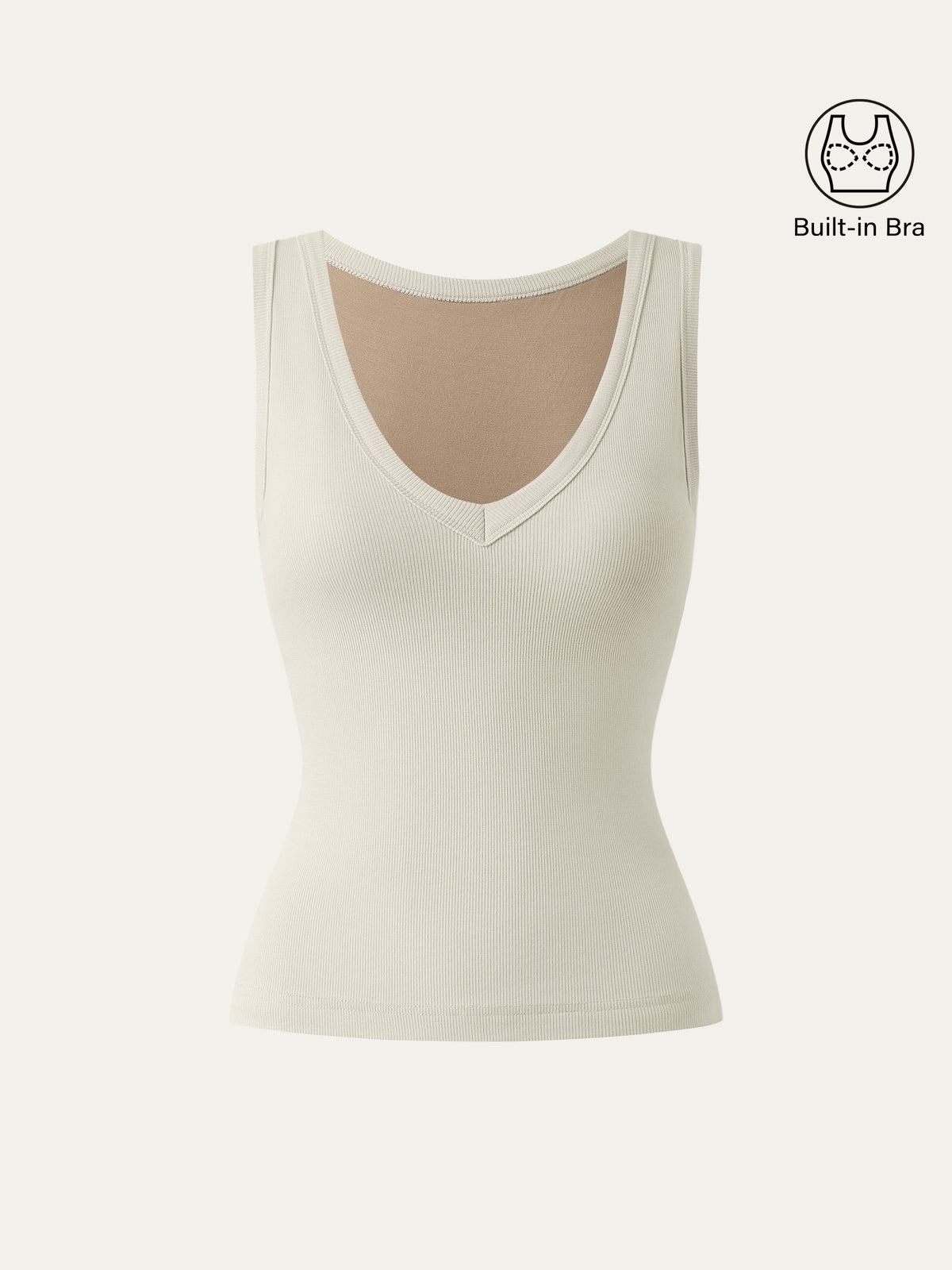 OGLmove Stretchy V-Neck Cotton Airy Bra Tank