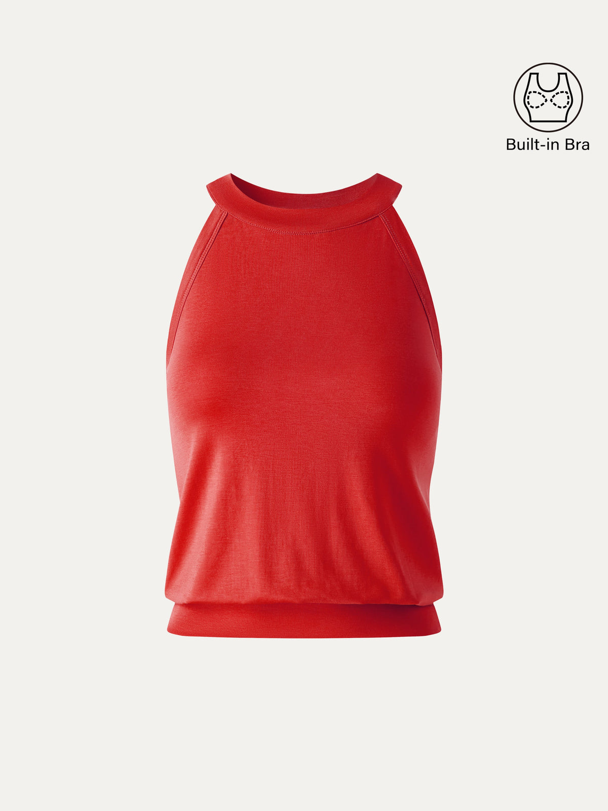 OGLmove Women's Halter Neck Banded Hem Bra Tank
