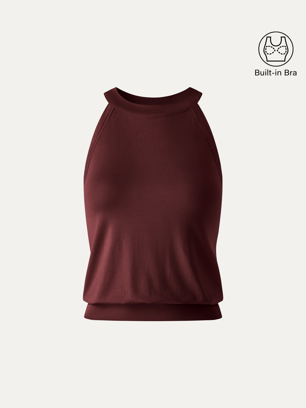 OGLmove Women's Halter Neck Banded Hem Bra Top