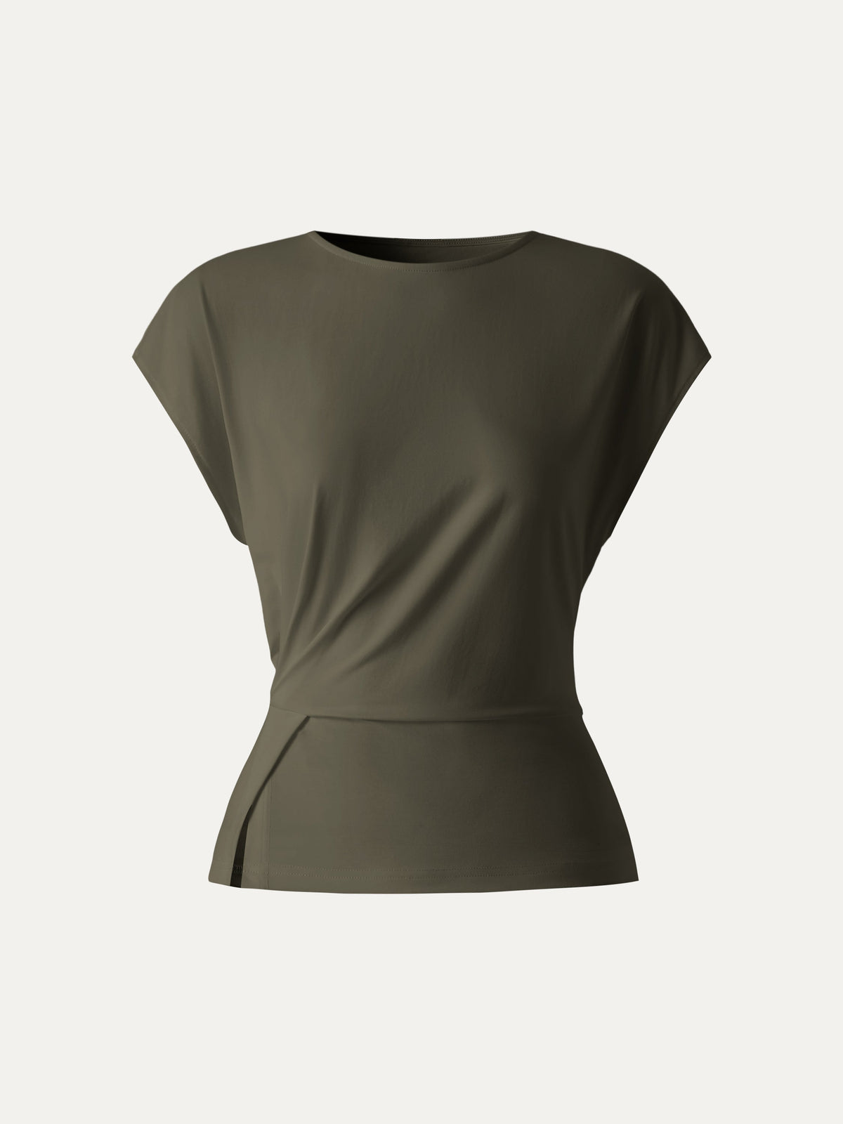 OGLmove Women's Cooling Ponte Relaxed Round Neck Tucked Top