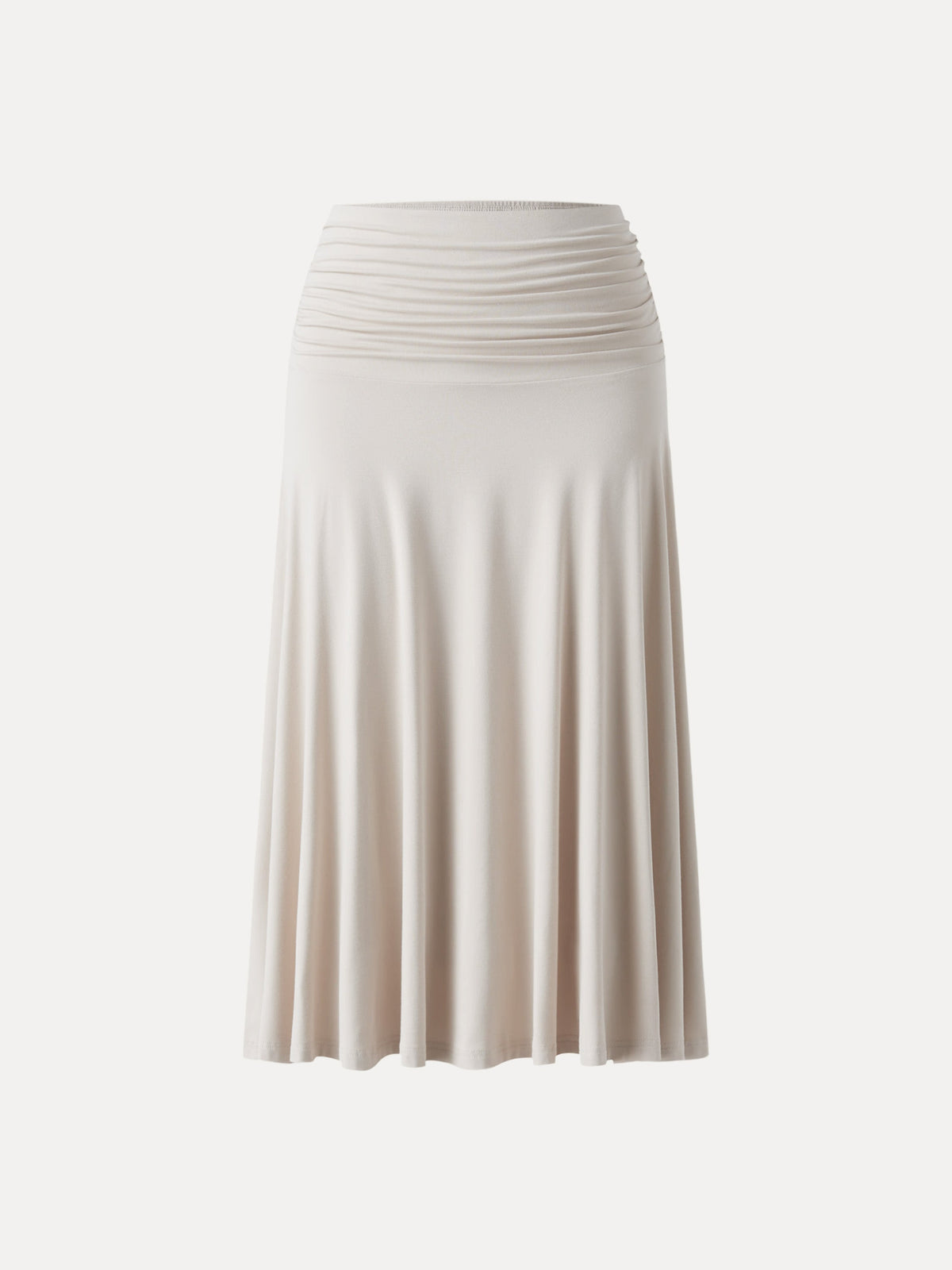 OGLmove Women's Side Ruched A-Line Midi Skirt