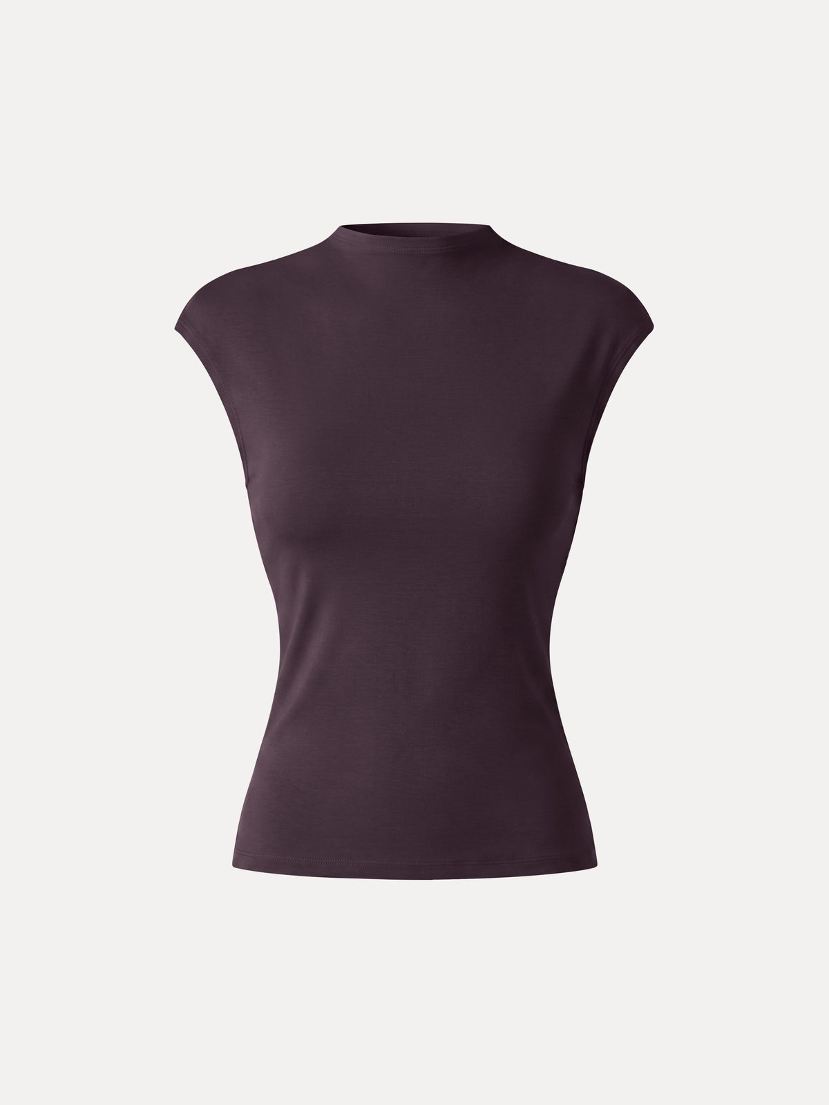 OGLmove Women's Lyocell-Wool Knit Mock Neck Sleeveless Top