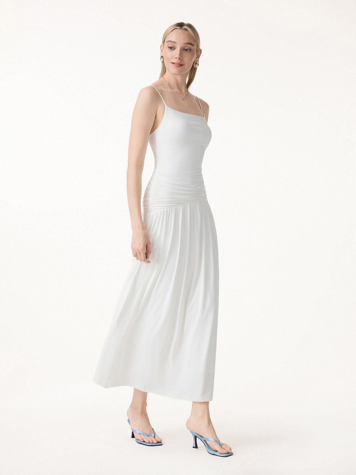OGLmove Women's Not-See-Thru Spaghetti Maxi Bra Dress