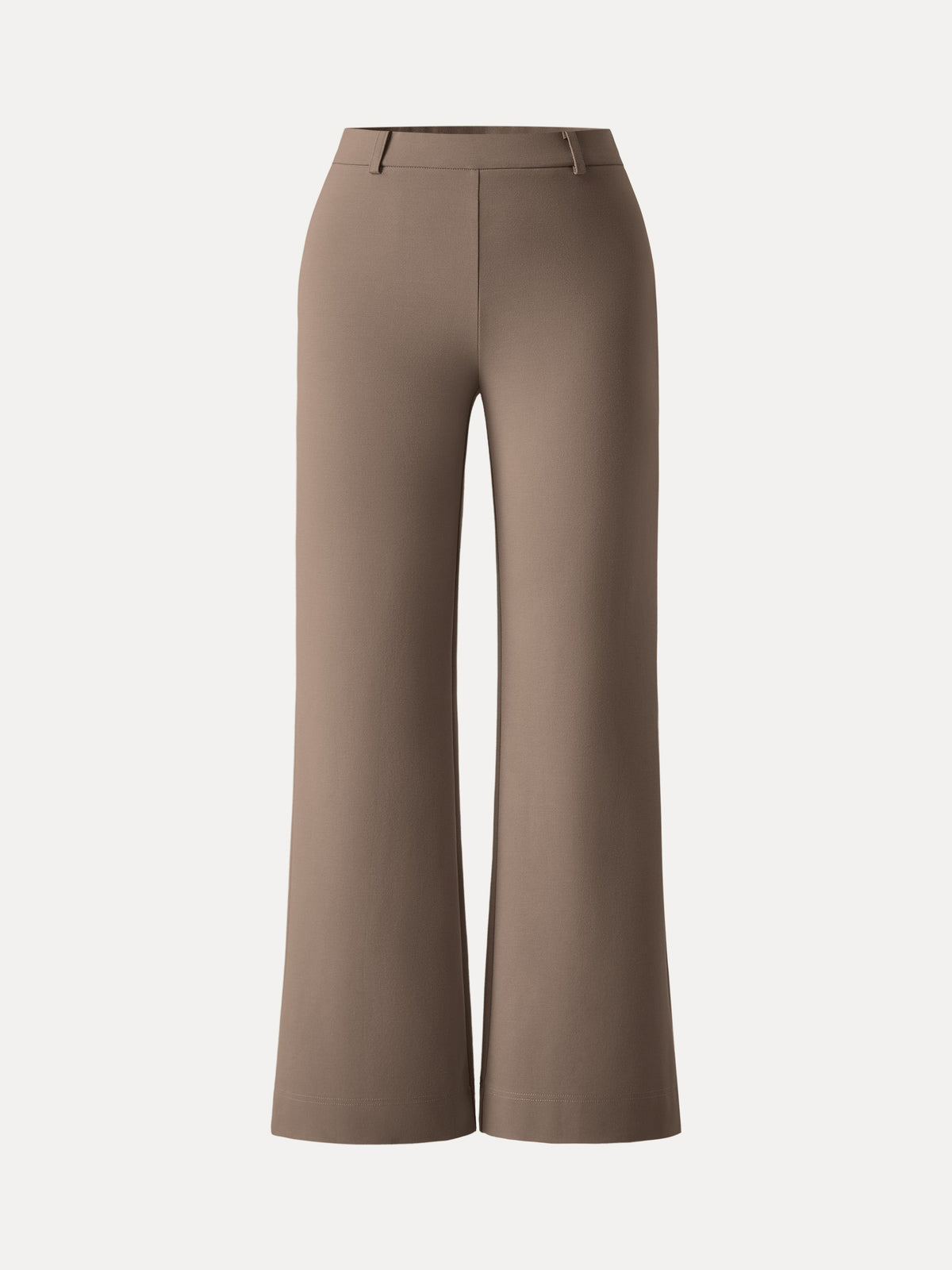 OGLmove Women's Not-See-Thru Drapey Mid Rise Wide Leg Pull-On Pants with Pockets