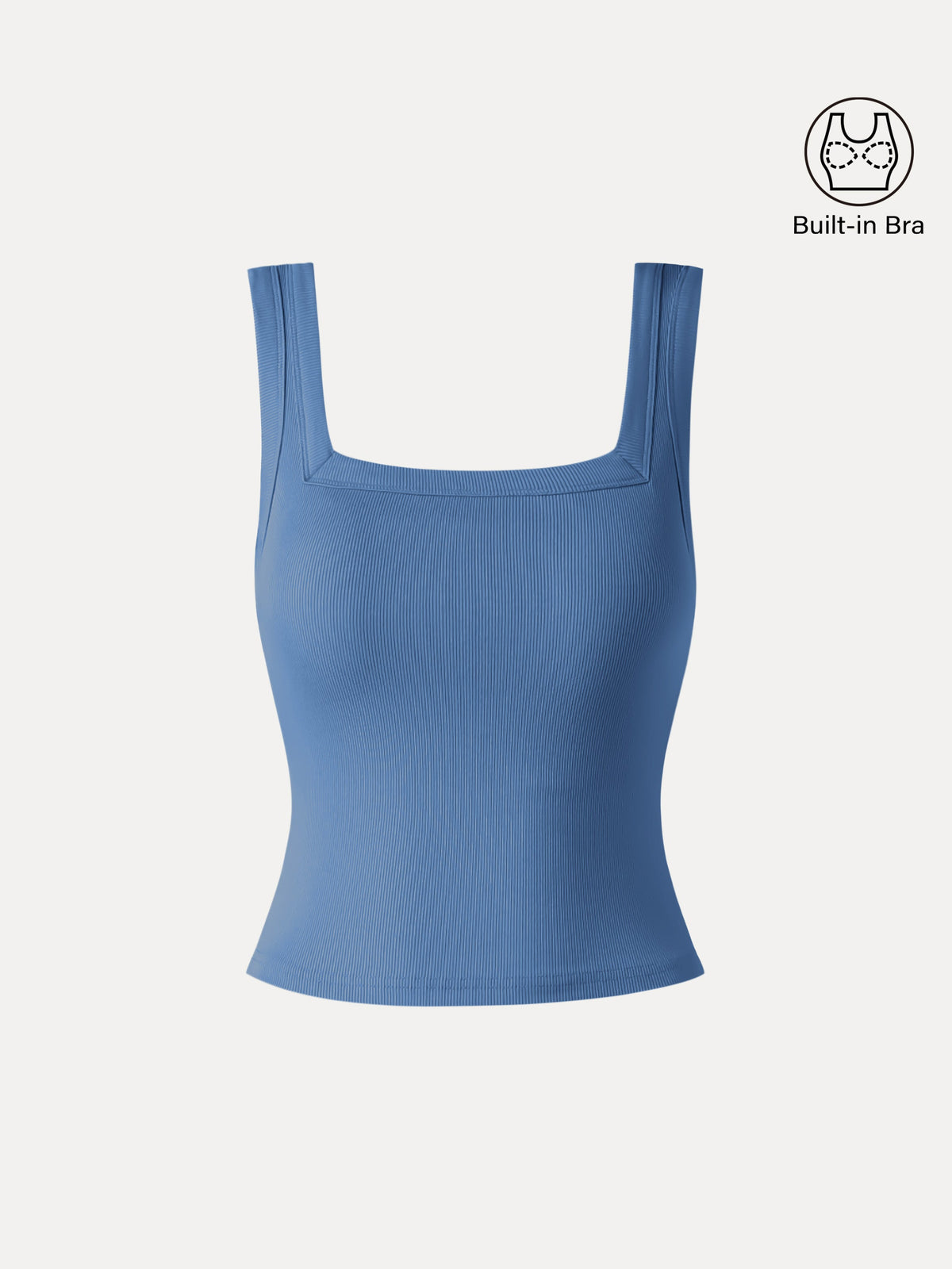 OGLmove Slinky Square Open-Back Bra Tank Top