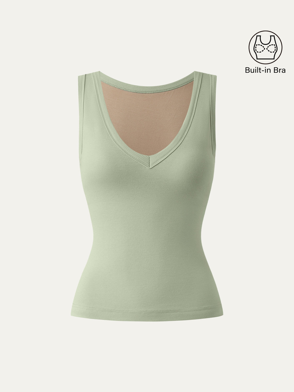 OGLmove Stretchy V-Neck Cotton Airy Bra Tank
