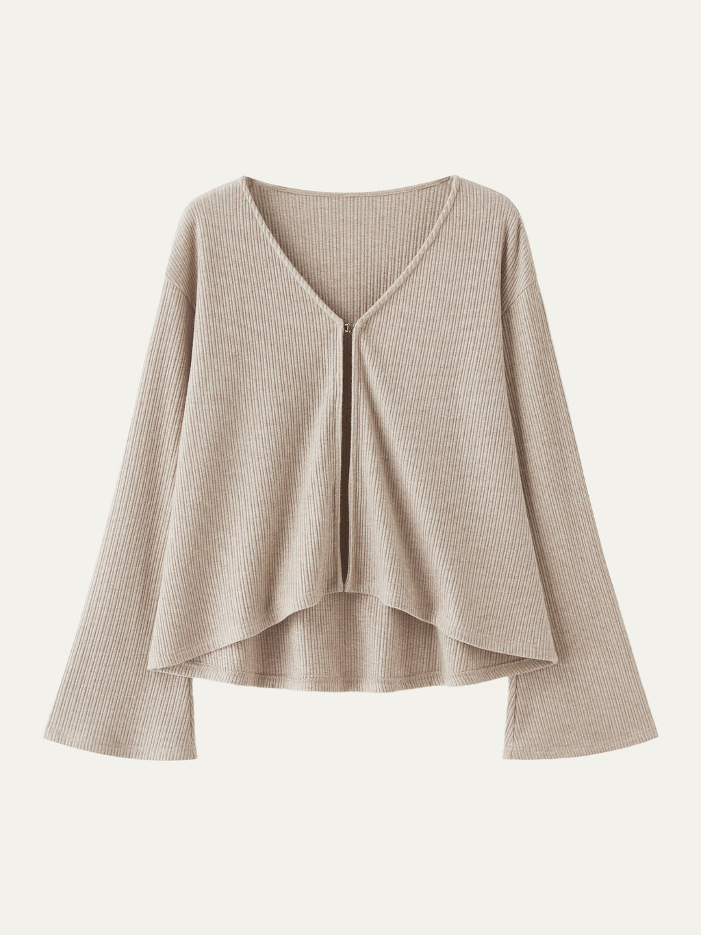 OGLmove Women's V-Neck Flare Long Sleeve Cardigan