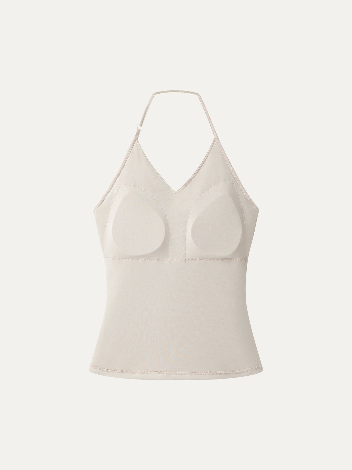 OGLmove Women's Modal Halter Neck Surplice Ruched Bandless Bra Top