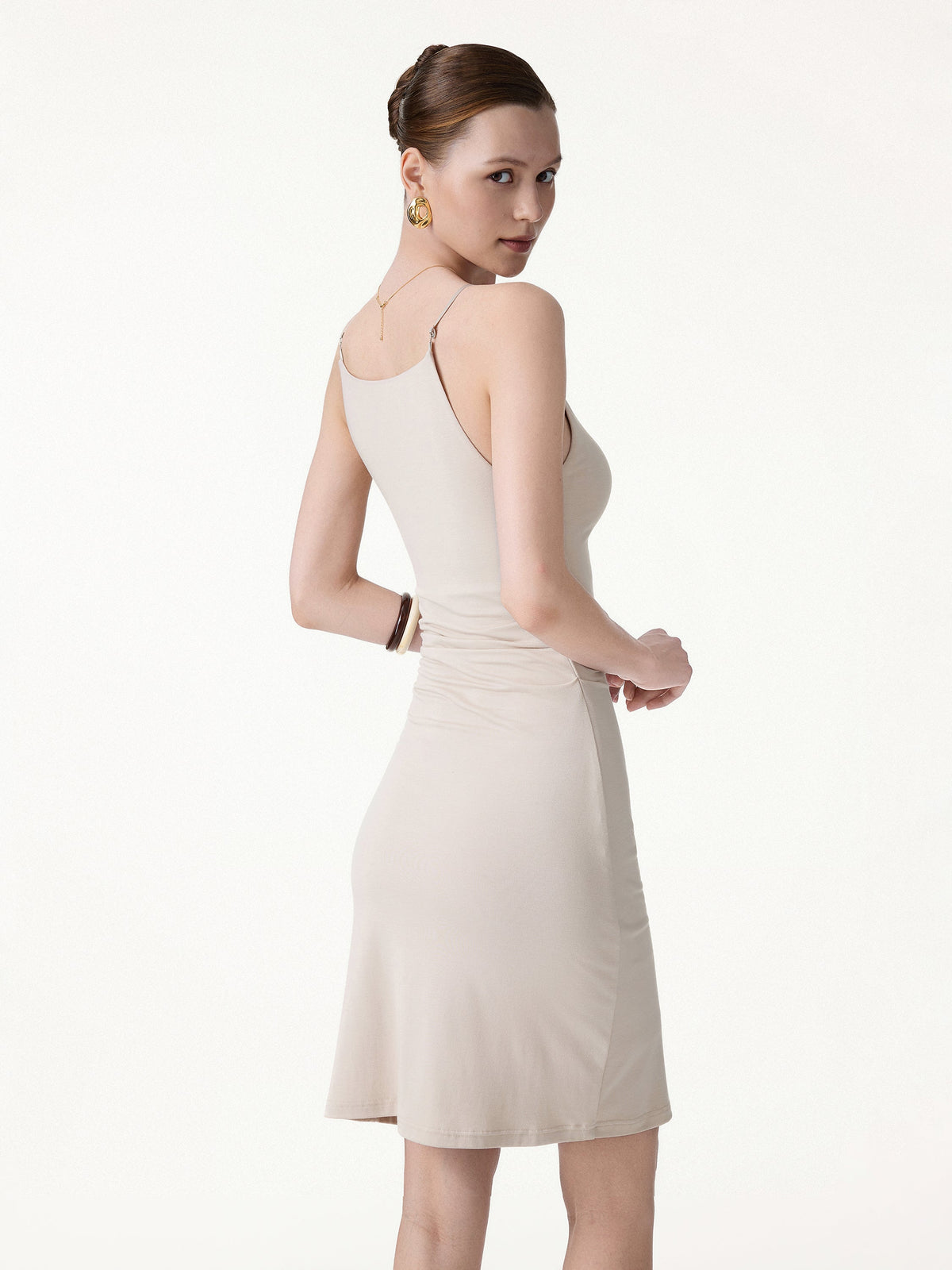 OGLmove CoolTouch A-Line Ruched Mini Bra Dress