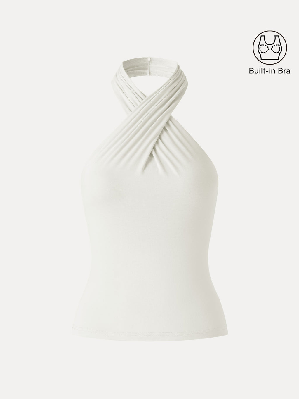 OGLmove Women's Criss Cross Halter Neck Going-Out Bra Top