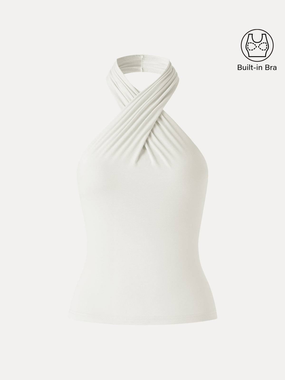 OGLmove Women's Criss Cross Halter Neck Going-Out Bra Top