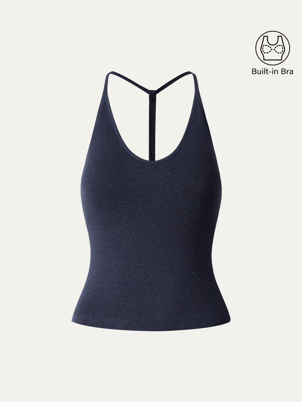 OGLmove Women's Soft Linen Luxe V-Neck T-Back Airy Bra Tank