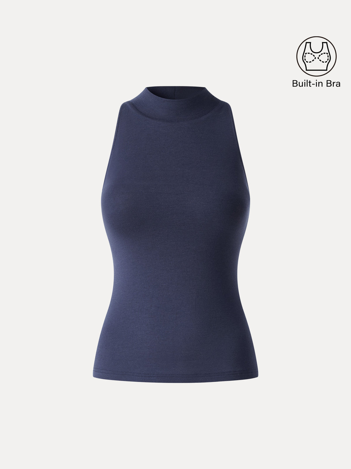 OGLmove Women's Lyocell-Wool Mock Neck Sleeveless Top