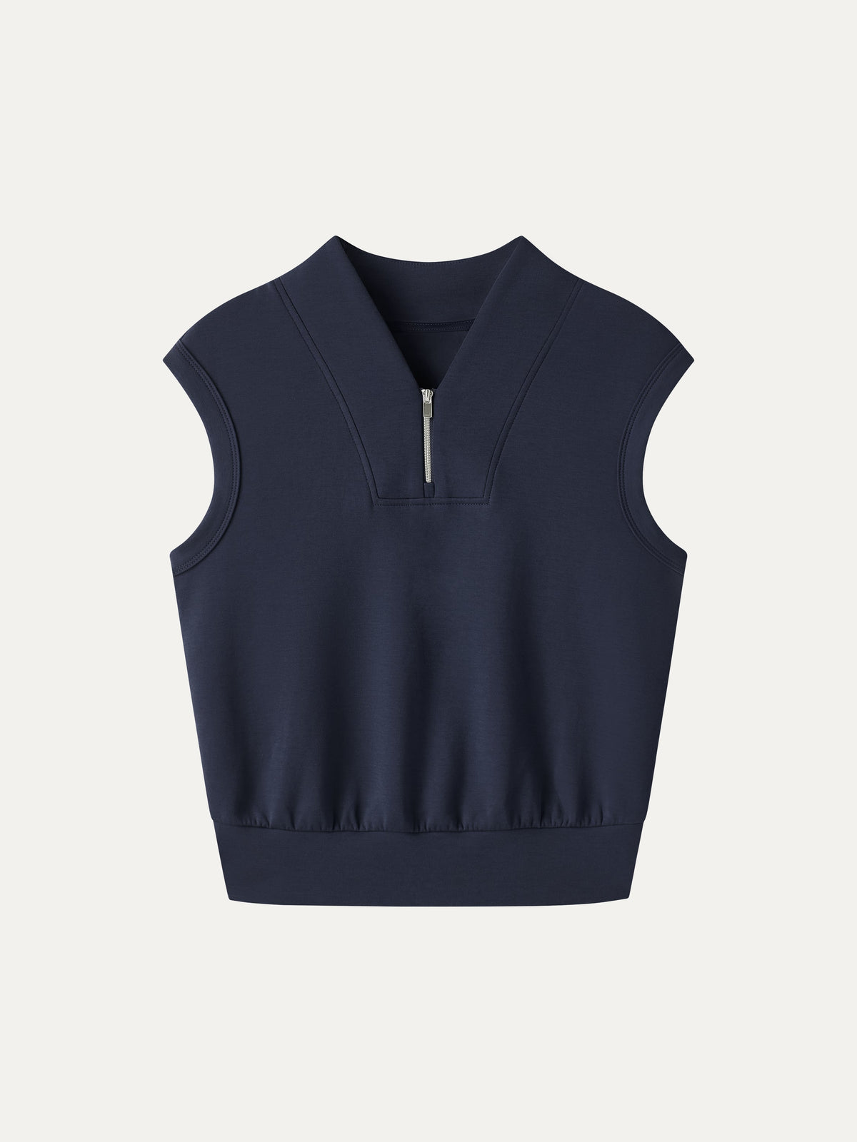 OGLmove Women's Air Cotton Quarter-Zip Banded Hem Travel Top