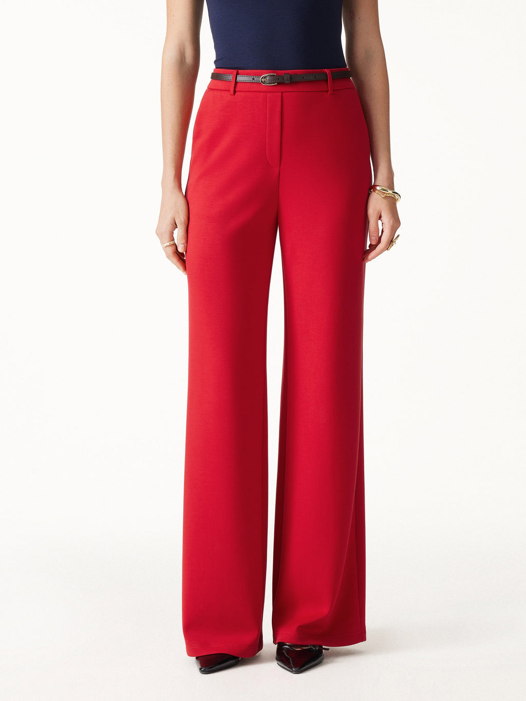 OGLmove Women's TravelEase Lyocell Spacer High-Rise Wide Leg Pants with Pockets