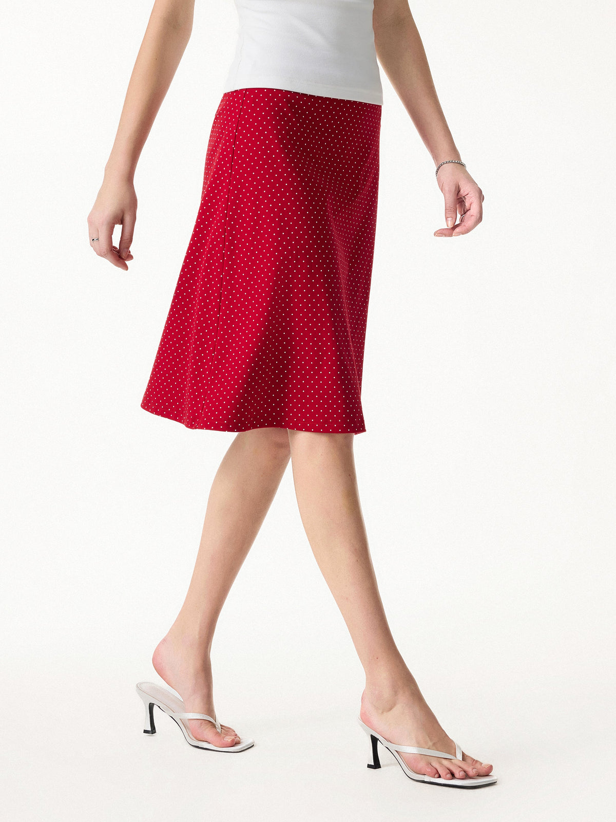 Stretch Cotton A-Line Flare Skirt