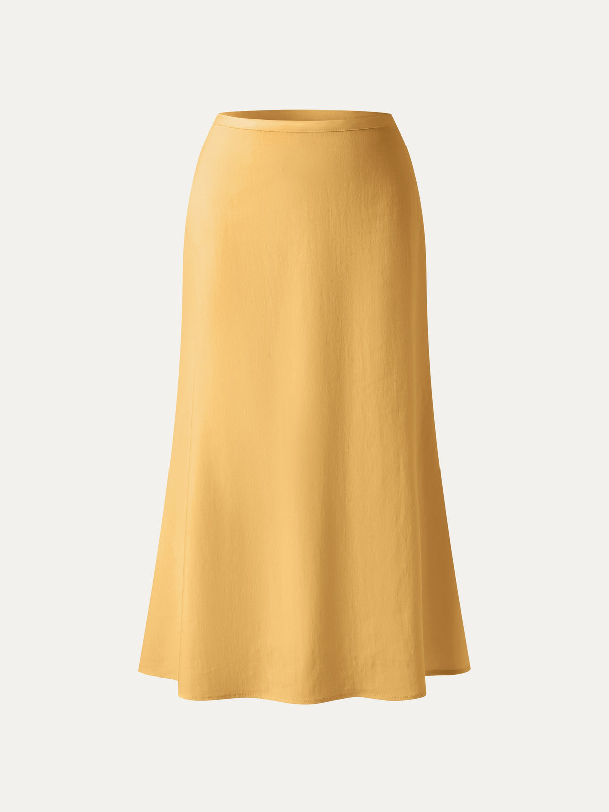OGLmove Women's Lyocell-Linen Blend High Rise Flared Maxi Pull-On Skirt
