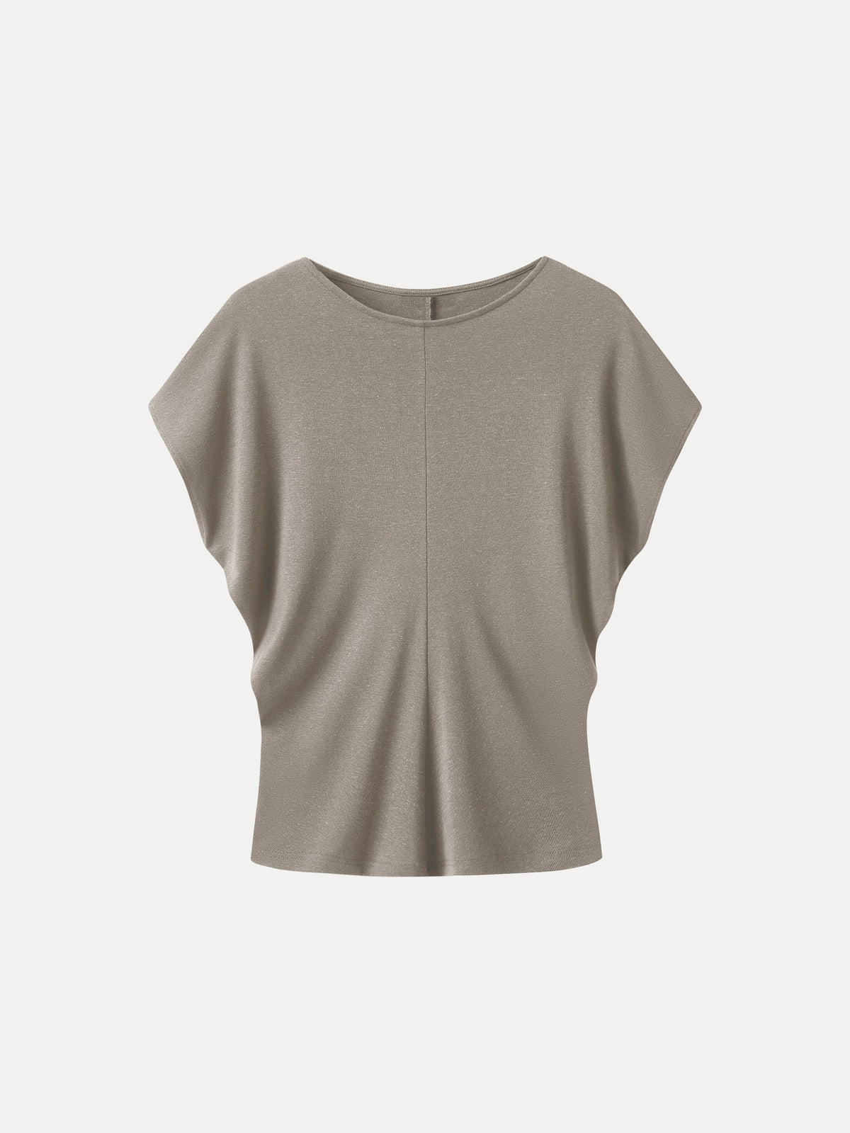 OGLmove Women's Linen-Blend Round Neck Relaxed Summer Top
