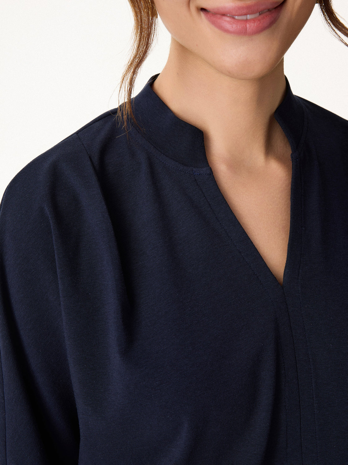 OGLmove Women's Stand Collar V-Neck Short Sleeve Top