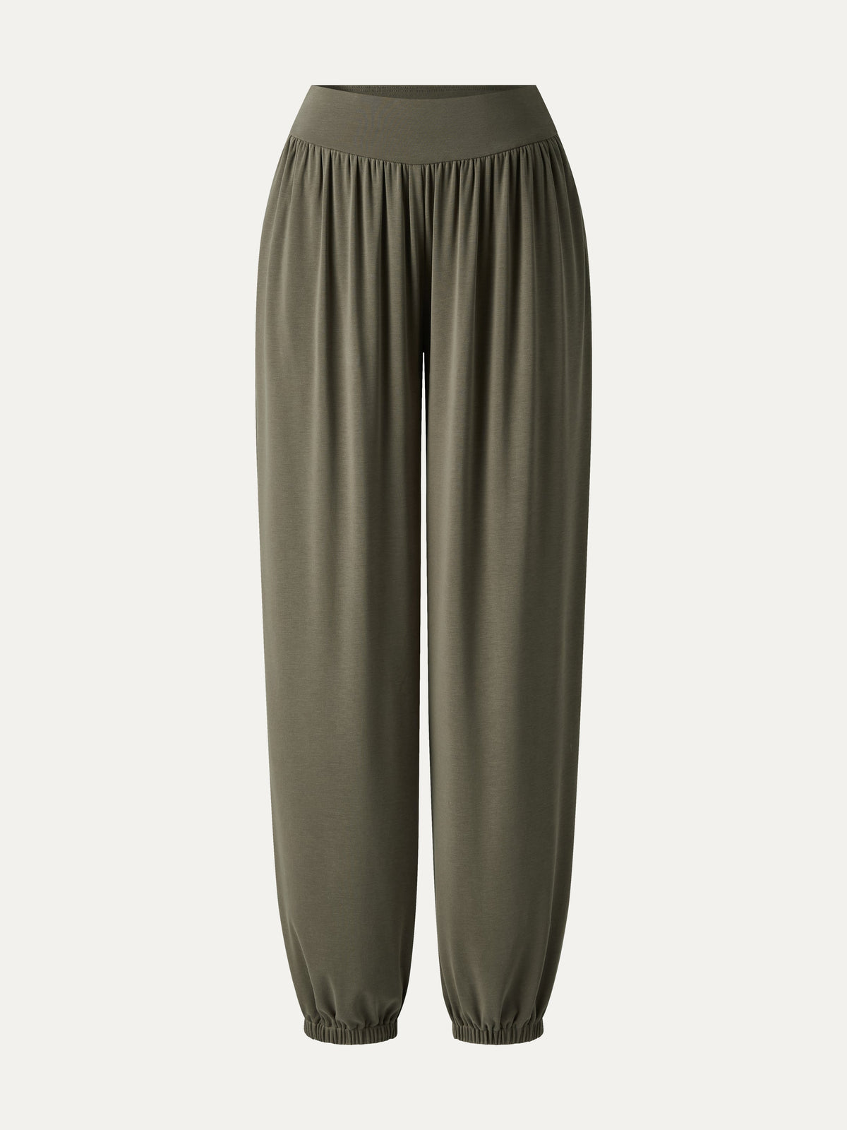 OGLmove Women's Sandwashed Modal Ultra-Soft High Rise Balloon Pants with Pockets