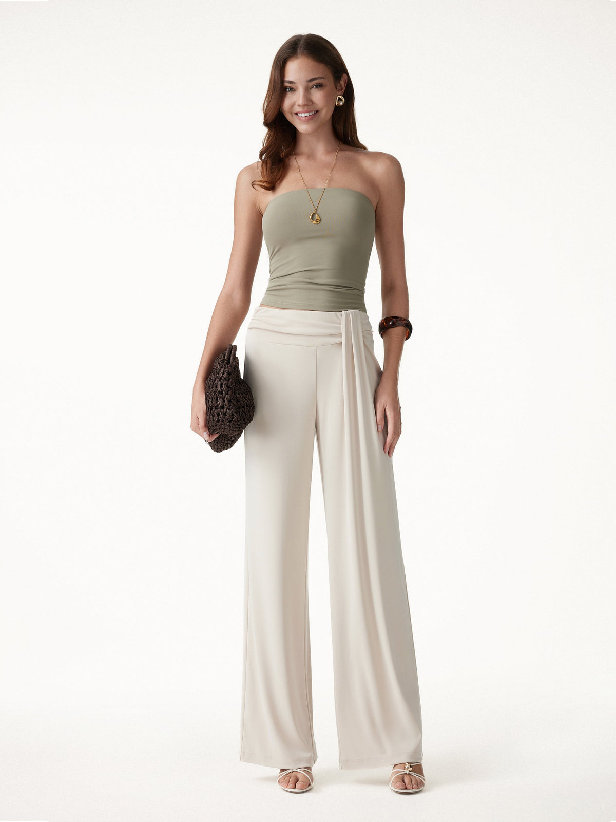 OGLmove Women's Mid-Rise Relaxed Wide-Leg Lounge Pants