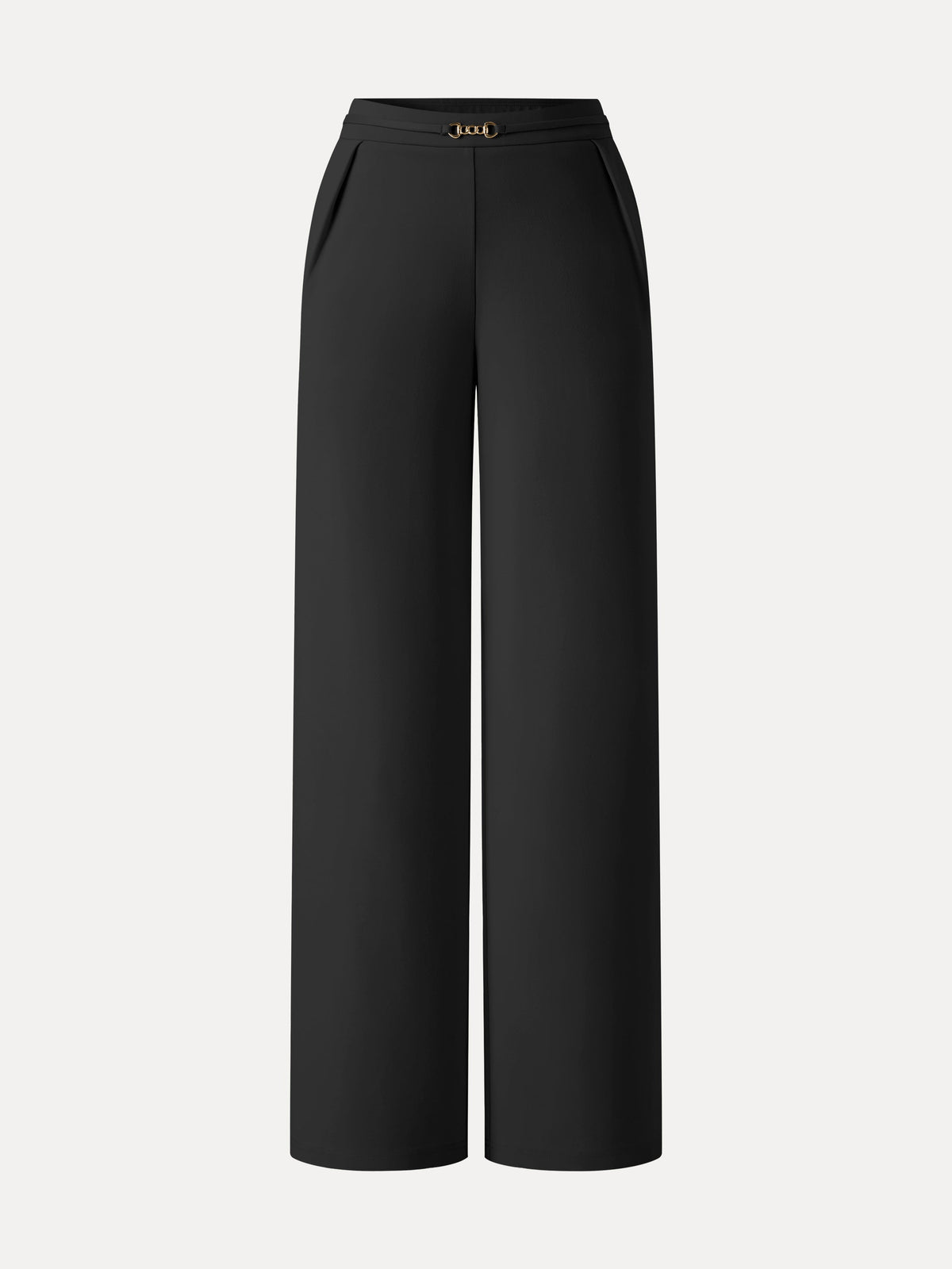 OGLmove Women's Ponte High-Rise Wide-Leg Pants with Pockets