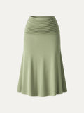 OGLmove Women's CoolTouch Ruched Midi Mermaid Skirt