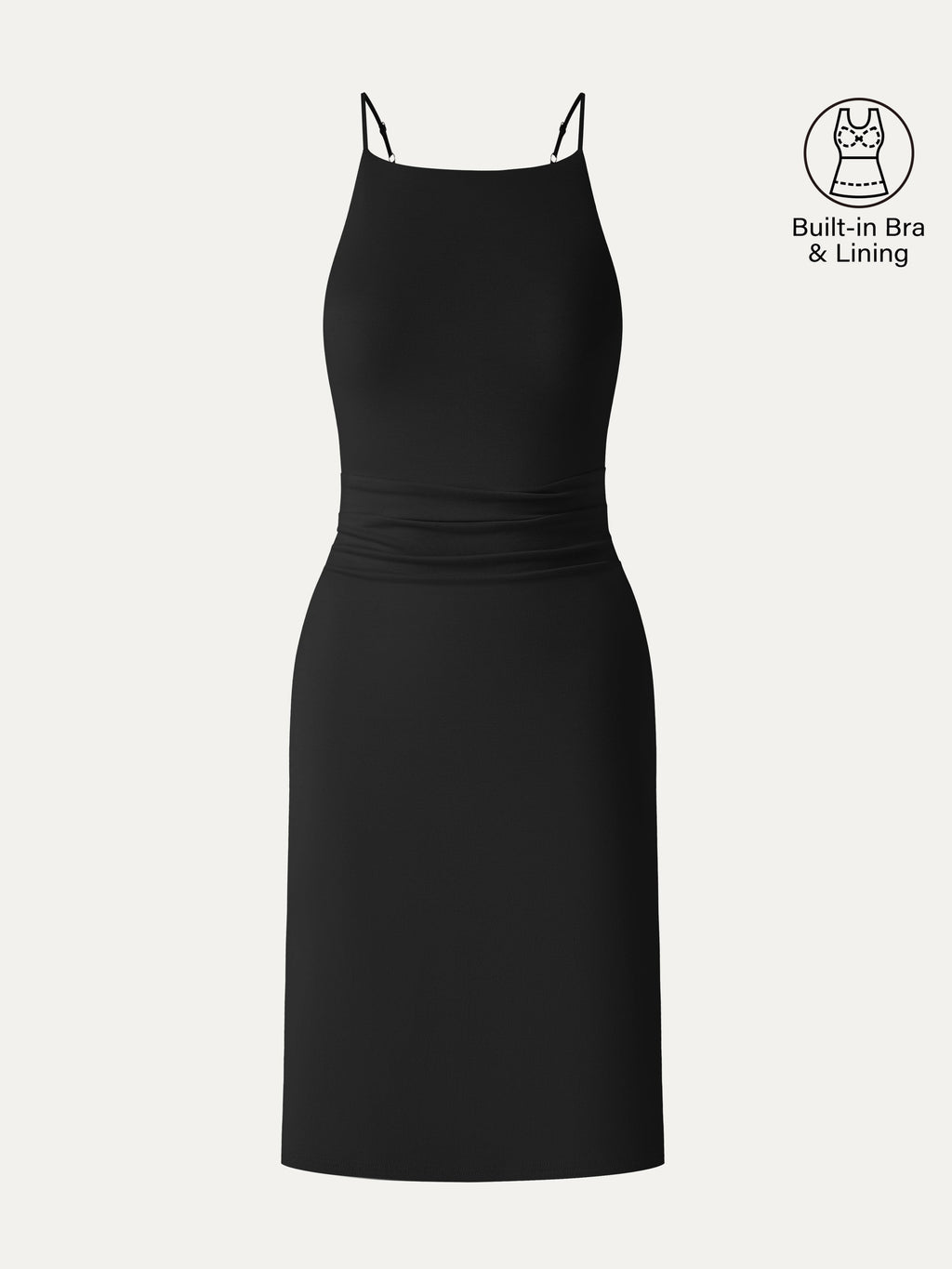 OGLmove CoolTouch A-Line Ruched Mini Bra Dress