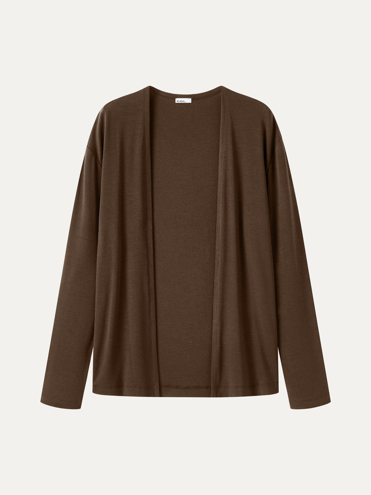Women's Premium Lyocell-Wool Open-Front Long Sleeve Cardigan