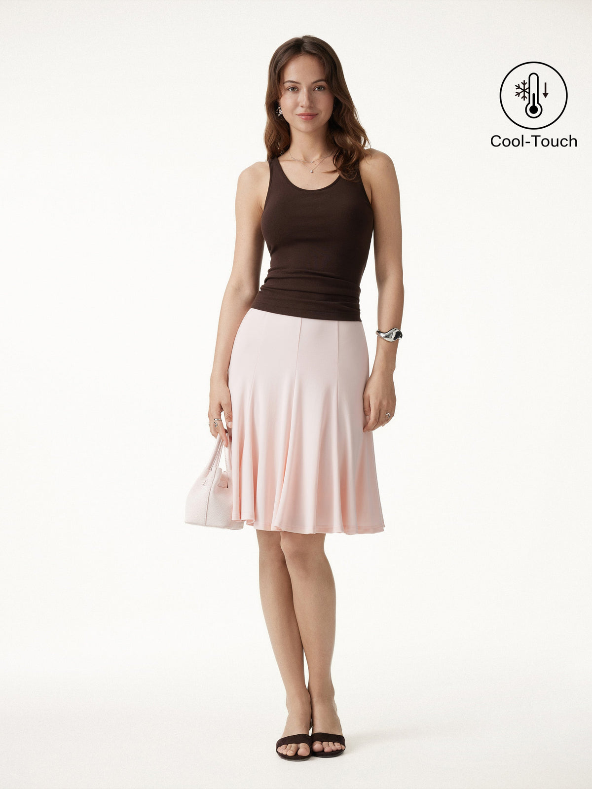 OGLmove Women's Lyocell Mermaid Hem Knee-Length Skirt