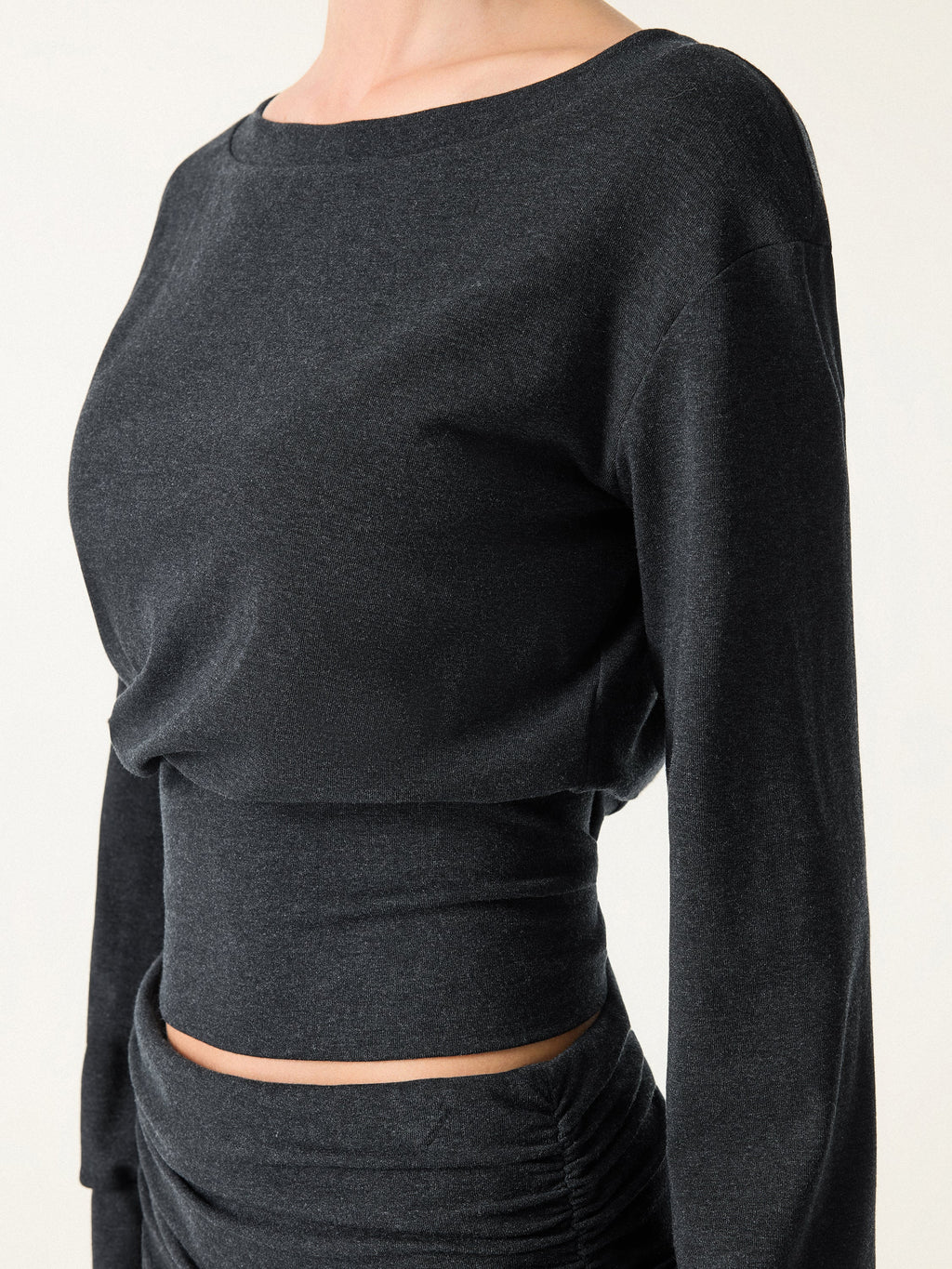 OGLmove Women's Boatneck Bra & Wide Leg Pants Set with Pockets
